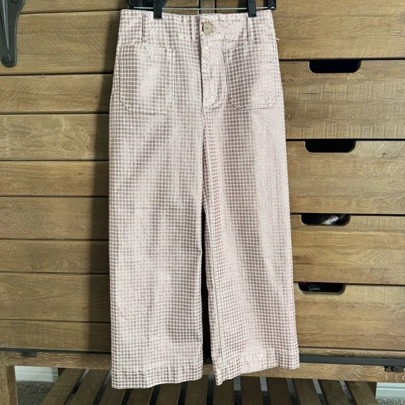 Maeve by Anthropologie The Colette Pink and White Metallic Polka Dot Pants - Picture 4 of 14